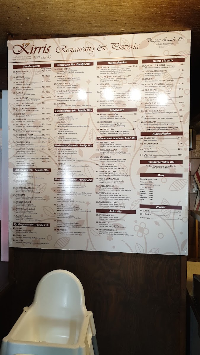 Menu Kirris Restaurang & Pizzeria-2